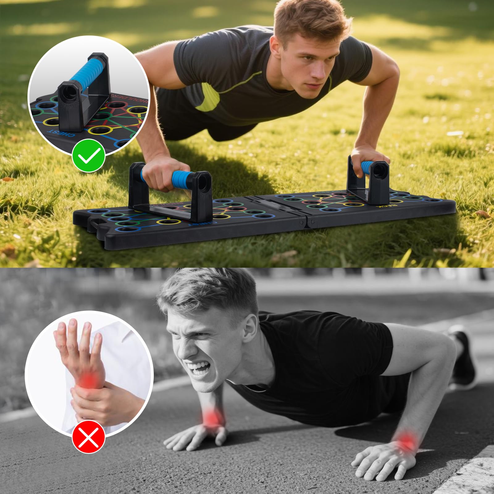 Amazon | 腕立て伏せ プッシュアップバー 折り畳み 器具 耐荷重150kg